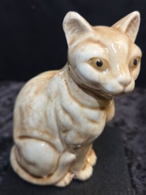 Vintage Norleans Porcelain Cat Figurine - Mid Century Kitty Cat